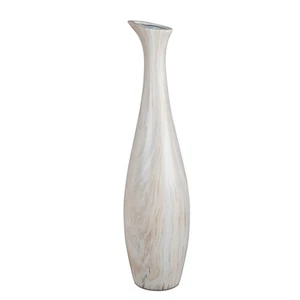 Deko Flaschenvase MARMOR rund H. 60cm creme braun Keramik Formano - Bild 1 von 3