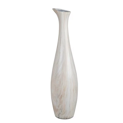 Deko Flaschenvase MARMOR rund H. 60cm creme braun Keramik Formano - Bild 1 von 3