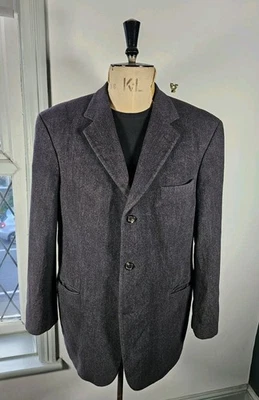 Hugo Boss Angora & Cashmere Jacket Men's UK 44 Grey Classic Blazer Piacenza XL - Image 1 of 4