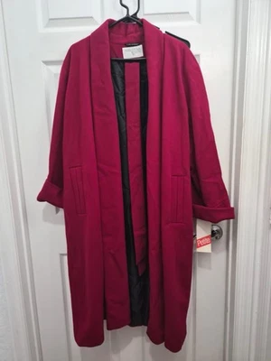 Vintage  INTERNATIONAL SCENE Women’s 100% Wool Coat Size 12 Made in Russia Red - Image 1 of 4