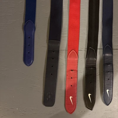 Little League Baseball Belts 5Piece Set Navy Blue, Black, Red - Image 1 of 2