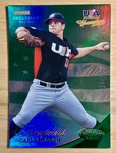 Campeones de Béisbol de Estados Unidos 2013 Selección Nacional Espejo Verde #143 Carlos Rodón/199 - Imagen 1 de 3