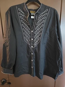 Bob Mackie Wearable Art Western Look Black Sz 2x - Picture 1 of 4