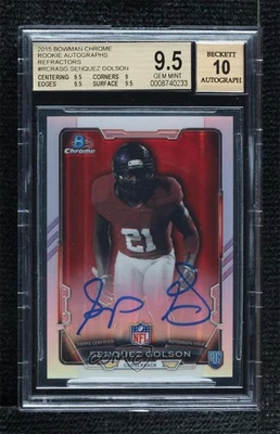2015 Bowman Chrome Rookie Refractor Senquez Golson BGS 9.5 GEM MINT Auto RC - Image 1 of 2