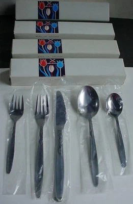 Juego completo de cubiertos de acero inoxidable Holland Tulip Time de 5 x 4 cajas NUEVO Amefa Foto 1 de 4