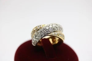 Gelbgold Ring besetzt mit ca. 66 Brillanten 750 Gelbgold  – Ringgröße 50 - Bild 1 von 10