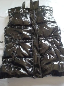 H&M Ladies Gillette. Wet Look. Padded. Draw Waist. Black. Size Medium  - Picture 1 of 7