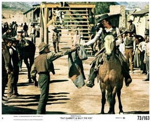 Pat Garrett & Billy the Kid Original Lobby Card Kris Kristofferson riding horse
