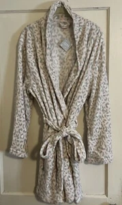 Ulta Beauty Robe Women’s Size L/XL Pink Gray Leopard Print Soft Cozy Lounge - Picture 1 of 10