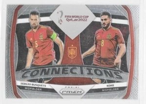 Koke/Sergio Busquets Spain 22 Panini PRIZM FIFA World Cup Connections #28 - Picture 1 of 1