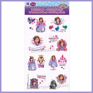 Sofía la Primera Fiesta de Cumpleaños Favores Tatuajes Princesa Disney Bolso de Botín Relleno - Imagen 1 de 1