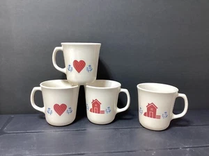 Set of 4 CORNING CORELLE COUNTRY COTTAGE 3 1/2" Mugs (B060) - Picture 1 of 4