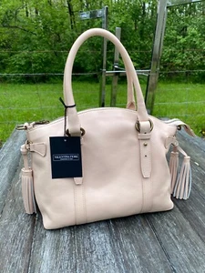 Valentina Fiori Luxury Handmade Genuine Italian Leather Tote Handbag Purse Bag - Picture 1 of 11