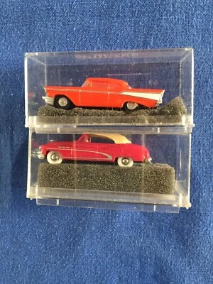 Pralinè 1/87 Buick Cabriolet  De Luxe + Chevy Bellair ‘57 vintage da collezione - Immagine 1 di 4