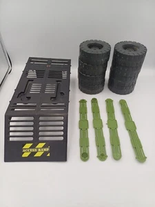 GI Joe General Mobile Strike Headquarters Vehicle Parts & 8x Tires - Picture 1 of 5