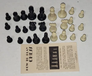 Gallant Knight Co. 29 piezas de plástico Chessmen Staunton Design. Hojas de instrucciones y hojas de instrucciones - Imagen 1 de 16