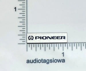Pioneer Turntable Badge Logo For Dust Cover Metal Custom Made Thick Aluminum - Picture 1 of 5