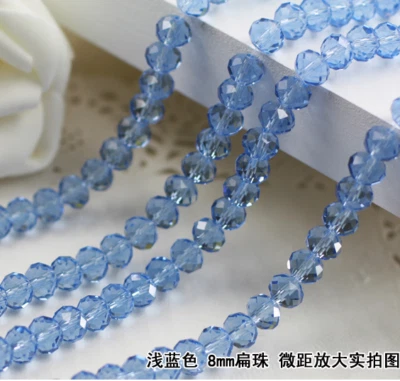 100pcs 6mm color Crystal Faceted Rondelle Loose Spacer beads brown crystal Beads - Image 1 of 4