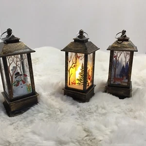 Tres linternas pequeñas, tema de Navidad, nuevo en caja 0033 - Imagen 1 de 2