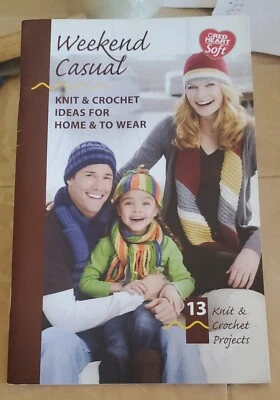 Red Heart WEEKEND CASUAL Knit & Crochet Ideas for Home & To Wear 2009 Book 0014 - Image 1 of 3