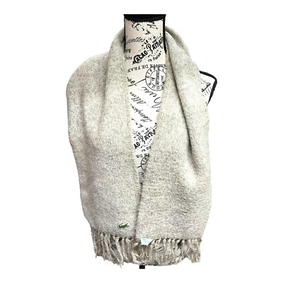 "Bufanda para mujer Little Gator Zod Lacoste gris de colección Lacoste para su triple mezcla 48X8""" Foto 1 de 4