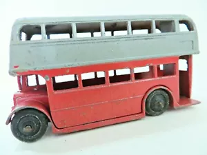DINKY 29c 'AEC STL DOUBLE DECK BUS'. GREY/RED. VINTAGE. GOOD. HARD TO FIND/RARE - Picture 1 of 6