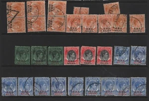 1945 MALYA Straits Settlement Overprint BMA MALAYA Assorted Used Stamps x 30 - Picture 1 of 1