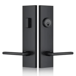Matte-Black Front Door Handle - Modern Entry Door Lock Set with Deadbolt,Exte... - Picture 1 of 6