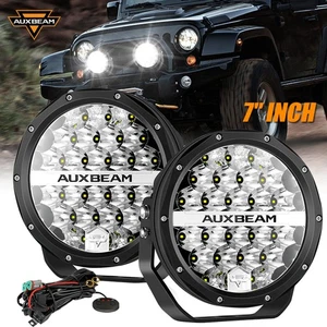 Luces de trabajo LED redondas AUXBEAM 2 piezas 7 pulgadas Spot Pods todoterreno IP68 para Dodge Ram - Imagen 1 de 12