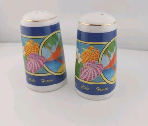 Vintage Porzellan Hawaii Salz und Pfefferstreuer Set Aloha - Bild 1 von 5