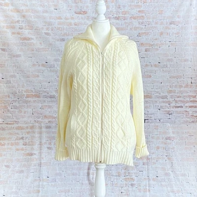 Suéter Cardi Vintage Para Mujer Años 70 Talla L Marfil Montgomery Ward Foto 1 de 4