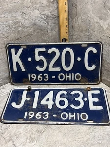 Vintage Nummernschilder Ohio 1963 - Bild 1 von 8
