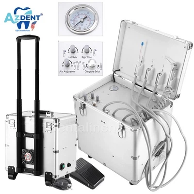 Dental Mobile Delivery Unit Air Compressor Syringe Suction Triplex Syringe 4H
