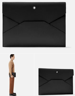 $860 MSRP - Montblanc 130310 Sartorial leather envelope pouch - Image 1 of 2