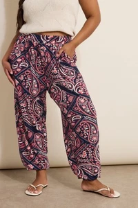 YOURS Plus Size Paisley Print Harem Trousers - Picture 1 of 7