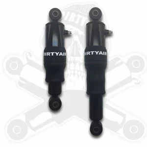 DIRTY AIR 4" Steel Rear Air Shocks 1980-20 Harley-Davidson Touring w/Valve Kit - Picture 1 of 1