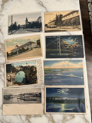 ANTIQUE COLLECTION OF 21 VERY OLD MACKINAC ISLAND MICHIGAN POSTCARDS - NICE - Image 1 of 3