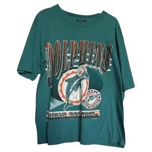 VTG Miami Dolphins Magic Johnson T's Tshirt Single Stitch Mens XL Teal USA Made - Picture 1 of 10