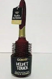 Conair Velvet Touch Vent Hair Brush #77226 Black Dry, Style & Volumize 9 in Long - Picture 1 of 1