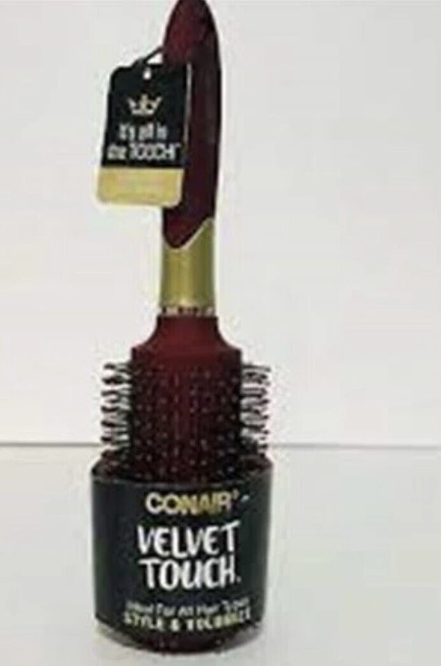 Conair Velvet Touch Vent Hair Brush #77226 Black Dry, Style & Volumize 9 in Long - Image 1 of 1