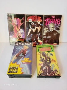 Vintage 60's Sci-Fi & Horror 5 VHS Lot Forbidden Planet, The Thing, ROCKETMAN+ - Picture 1 of 2
