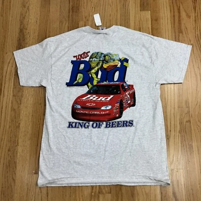 Camiseta promocional vintage Budweiser 1998 Louie The Lizard Bud Racing cerveza para hombre talla XL Foto 1 de 4