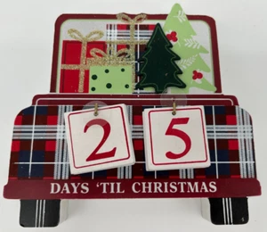 Christmas 25 Days Countdown Calendar~NEW~Wooden Holiday~Advent Blocks Calender - Picture 1 of 7