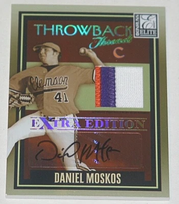 2007 Donruss Elite Extra Edition Throwback Threads RPA TT-DM Daniel Moskos 22/25 - Image 1 of 2