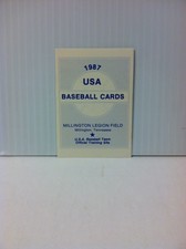 1987 PAN AM USA Baseball Card Blue -- Checklist -- "Collectible"