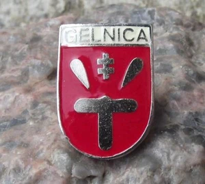 Antique Gelnica Slovakia Heraldic Crest Coat of Arms Souvenier Tie Pin Badge - Picture 1 of 2
