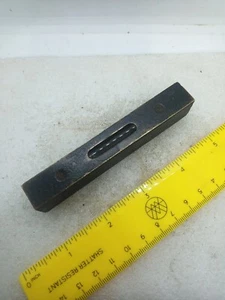 Antique Vintage Ebony Wood & Brass 4" Pocket Level Clear Vial Working Engineer - Imagen 1 de 16