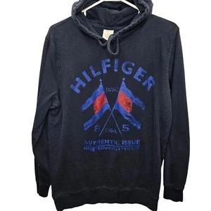 Tommy Hilfiger pigiama pullover felpa con cappuccio uomo taglia M blu logo New York misto cotone - Foto 1 di 6
