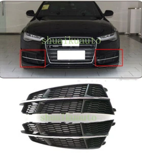 For Audi A6 S6 2016-2018 Fog Light Lamp Cover Grilles Trim Front Bumper Grill N - Picture 1 of 6