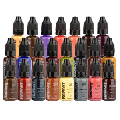 Radiant Colors Realism 23 Color Tattoo Ink Set - 1/2oz bottles